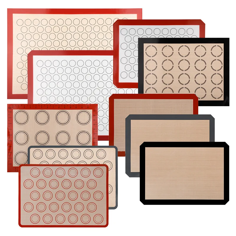 Silicone Baking Mat Set Food Grade Fiberglass Oven Liner Non Stick Heat Resistant Cookie Sheet Pan Dutch Oven Mat