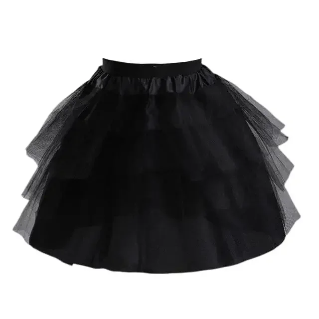 Rok pendek Cosplay, pakaian pelayan Lolita, rok pendek tanpa lingkaran, rok benang jala balet, Rok dalam