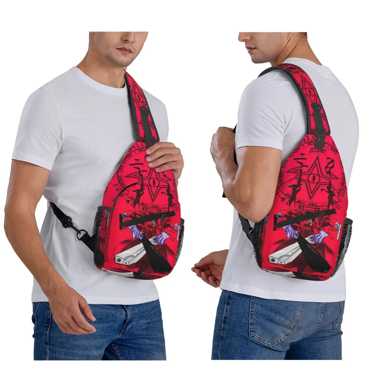 

Hellsing Eyes аниме нагрудная сумка мужской рюкзак через плечо нагрудная сумка дорожный походный рюкзак сумка на плечо