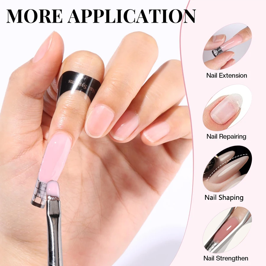 Gel duro 30ml para extensión de uñas, blanco lechoso, constructor autonivelante, refuerzo, camuflaje, manicura 4