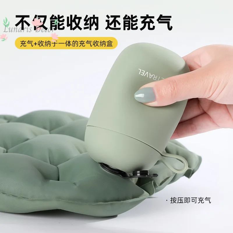 2pcs Inflatable seat cushion Outdoor moisture-proof cushion Portable folding travel camping single thickened seat cushion