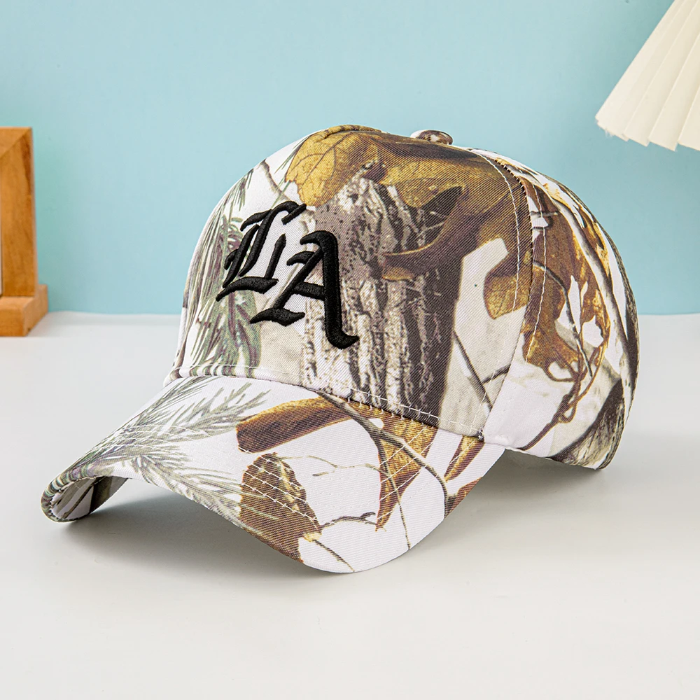 Korean Style New Model L a Letter Embroidered Unisex Baseball Cap Outdoor Casual Peaked Cap