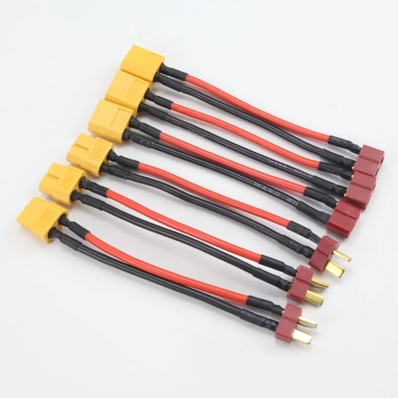 Adapter Connector Cable for Lipo Battery 14AWG RC Parts 1/4 Pcs XT60 to Deans T-Plug Male Female
