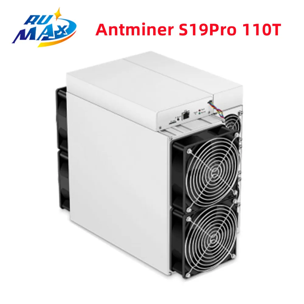 Bitmain Antminer S19 Pro 110Th/s 3250W Asic Mijnwerker BTC Bitcoin Mijnbouwmachine S19pro 110t in voorraad crypto mijnwerkers