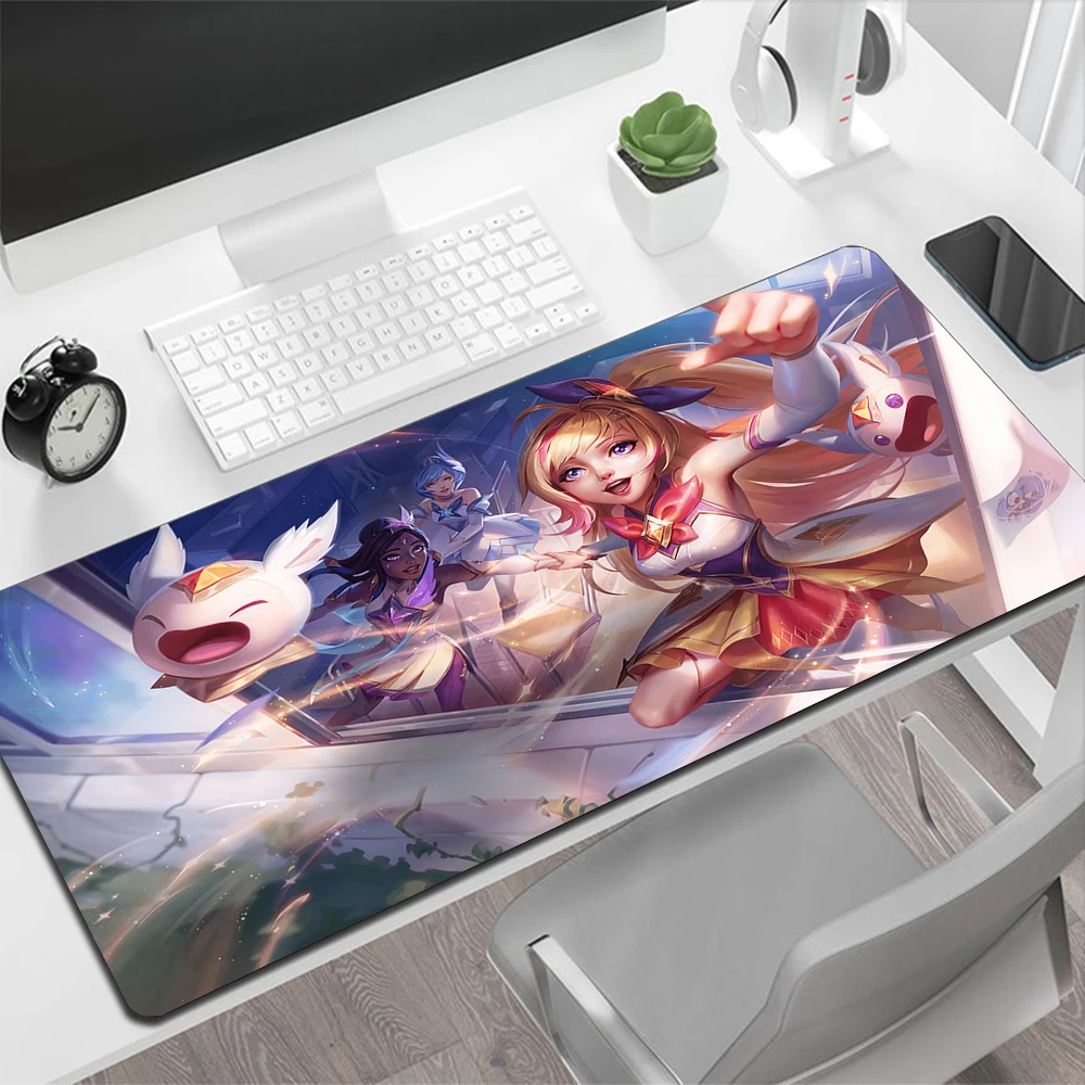 Imagem -04 - Star Guardian League of Legends Mouse Pad para Jogos Pad para pc Grande Tapete de Mouse para Computador Gamer Grande Mousepad Tapete de Teclado Xxl