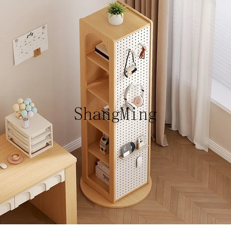 SM rotating hole storage bookcase floor-to-ceiling household seam full-length mirror storage side cabinet