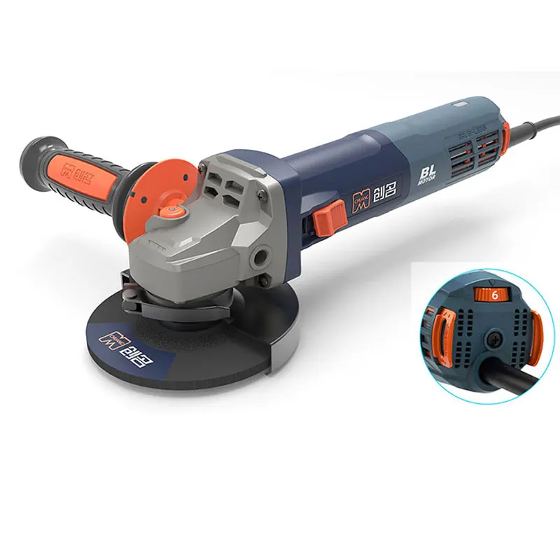 1700W 5-inch 125mm Industrial-grade Brushless Angle Grinder Heavy Duty Slide Switch Overload Protection Restart Protection