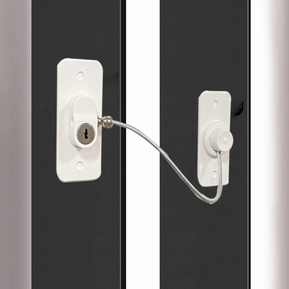 

Anti Fall Plastic Windows Lock with Key Children Safety Windows Lock Door Safety Restrictor Refrigerator