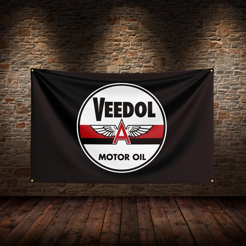 3x5 Ft V-Veedols  Flag Polyester Printed Car Flags for Room Garage Decor