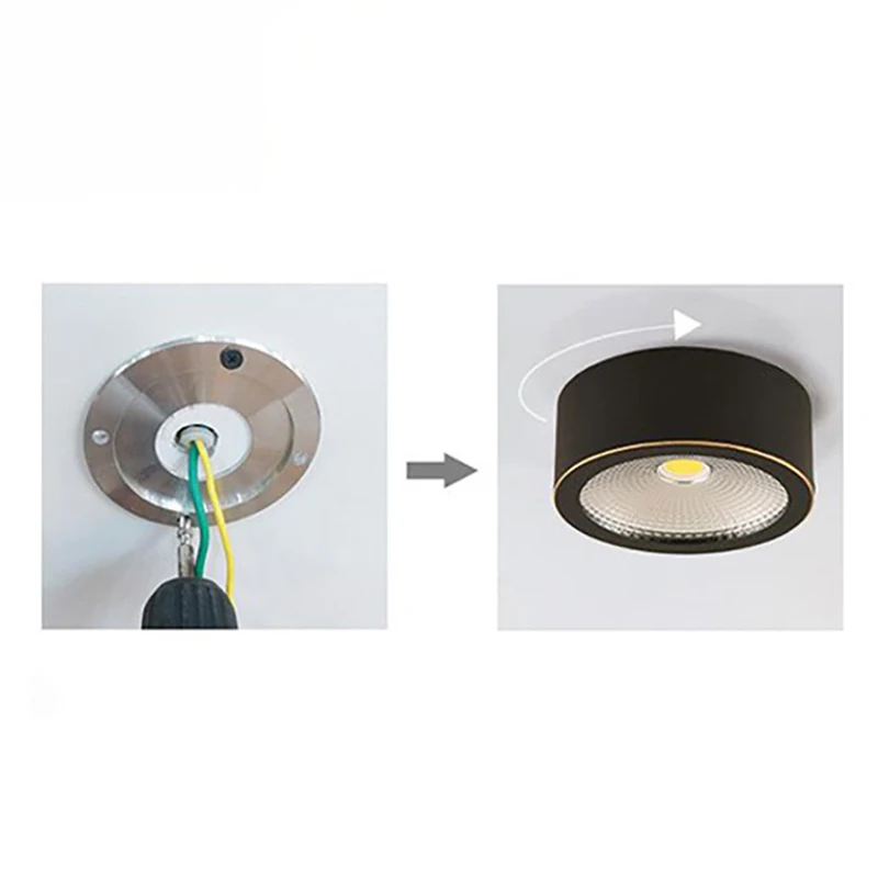 Imagem -06 - Downlights Circulares Simples para Sala de Estar Luz de Cobre da Varanda Lâmpada do Teto do Corredor Luzes Led Modernas para o Corredor do Quarto