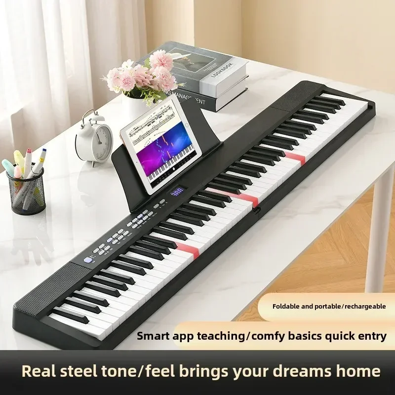 2025 Musical Keyboard Folding Piano 88 Keys Professional Synthesizer Instrument Midi Digital Foldable Electronic Organ for Adult