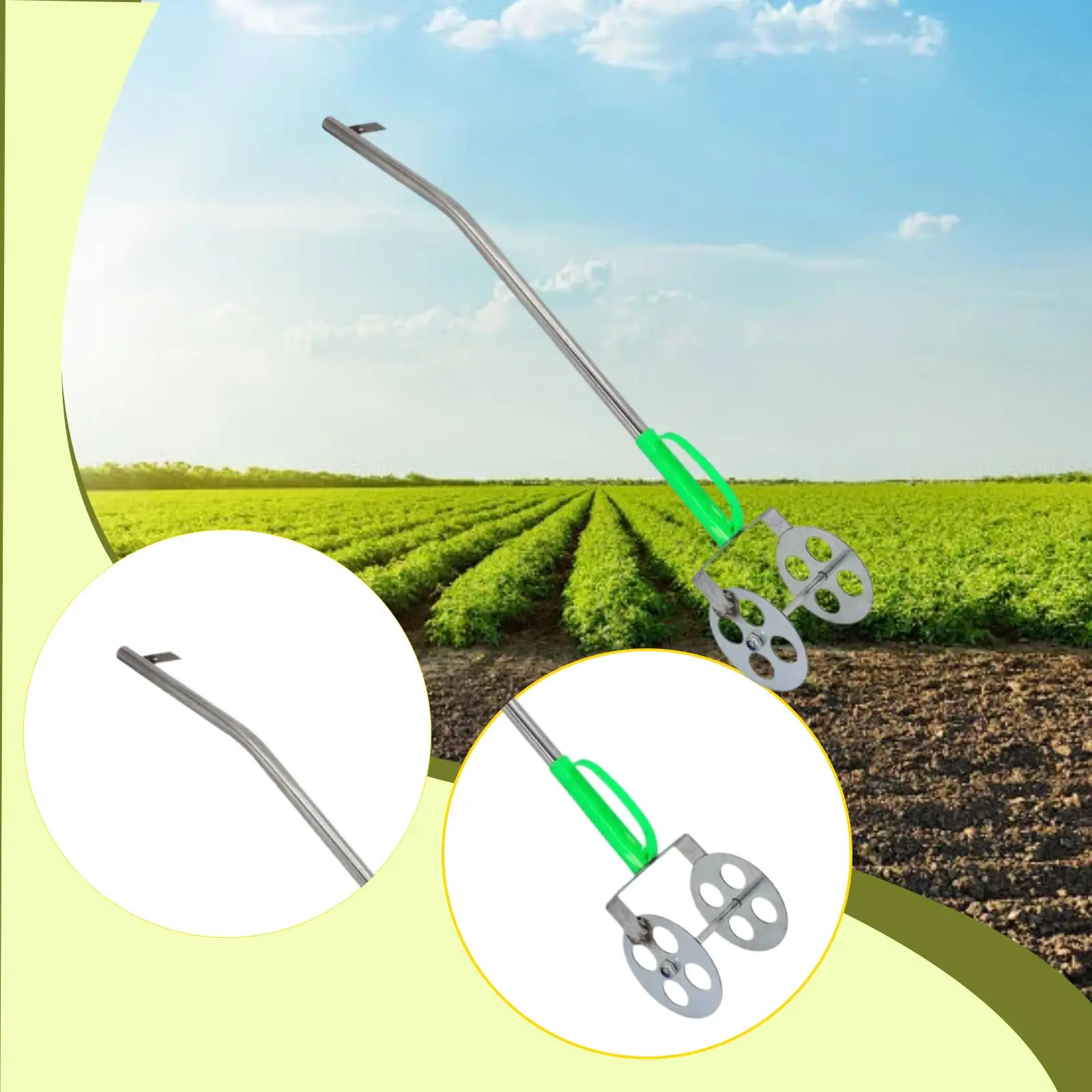 Manual Straw Baler Portable Versatile Agricultural Binding Tool Small Hand Straw Binding Machine for Greenhouse Orchards Farm
