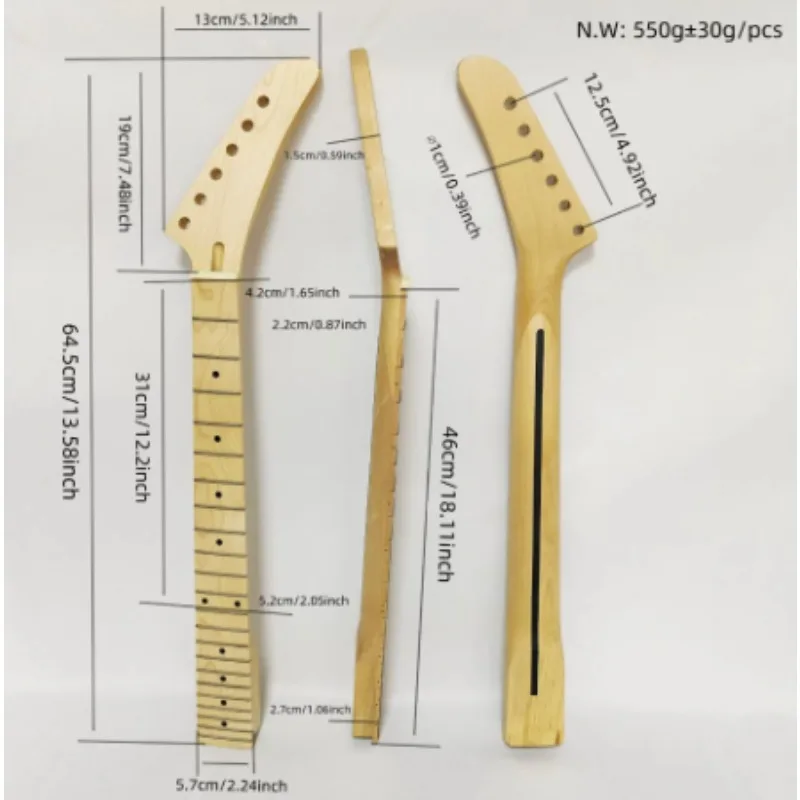 T Style 6 String 22 Fret Maple Guitar Neck Rosewood Fingerboard Truss Rod for Electric Guitar