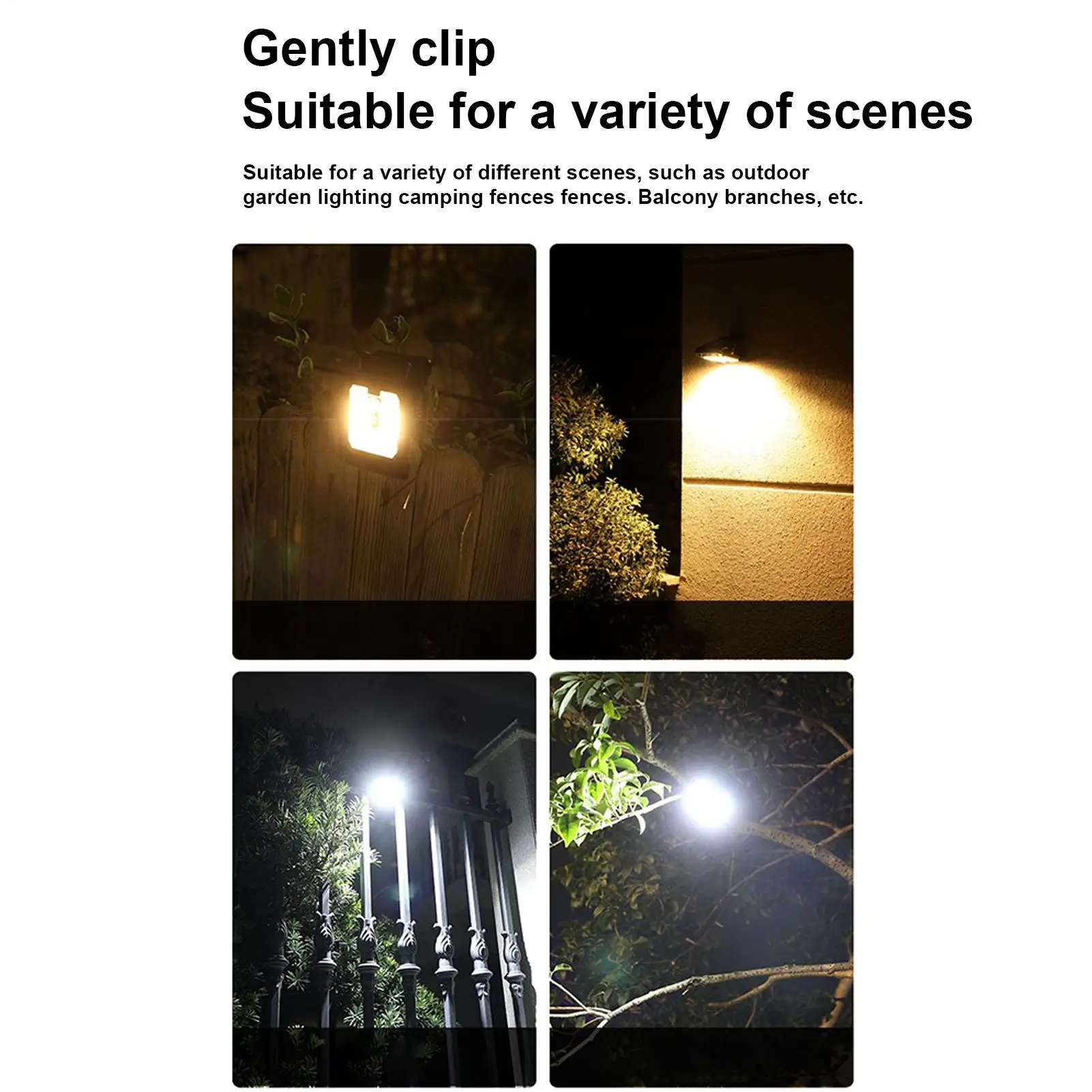 Solar Lights Outdoor 1200 Mah Battery Motion Sensor Waterproof Clip On Solar Lights Outdoor For Walkway Backyard Pathway Terrace