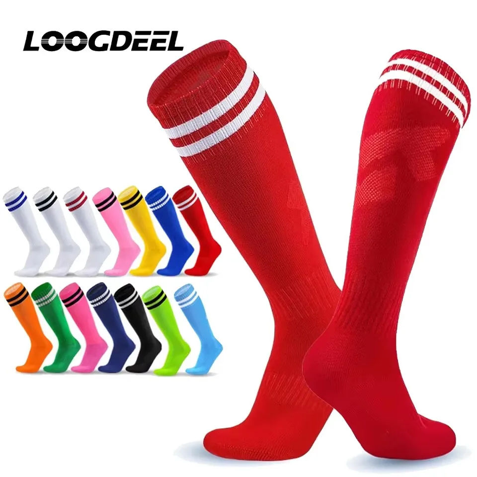 

Loogdeel 1 Pair Compression Knee High Tube Socks Soccer Socks Stretchy Men Women Teens Children Football Athletic Soft Socks