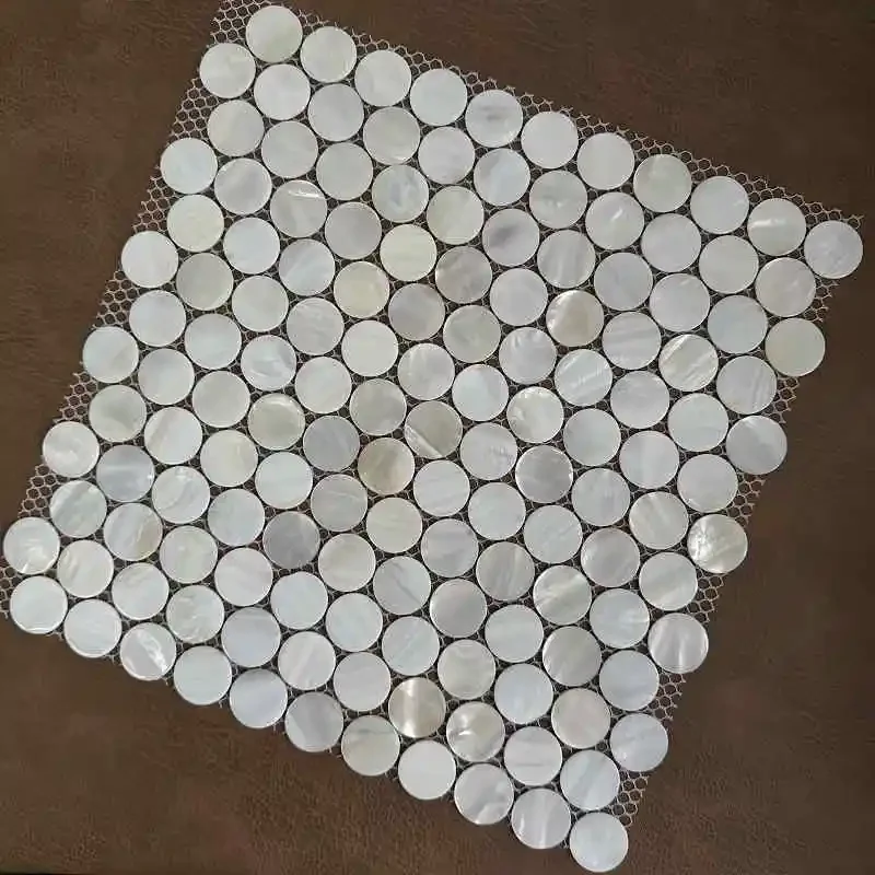 

Shell Mosaic Tile Natural White Mother of Pearl Wall Backsplash Bathroom Tiles fish scale sheet kitchen 17