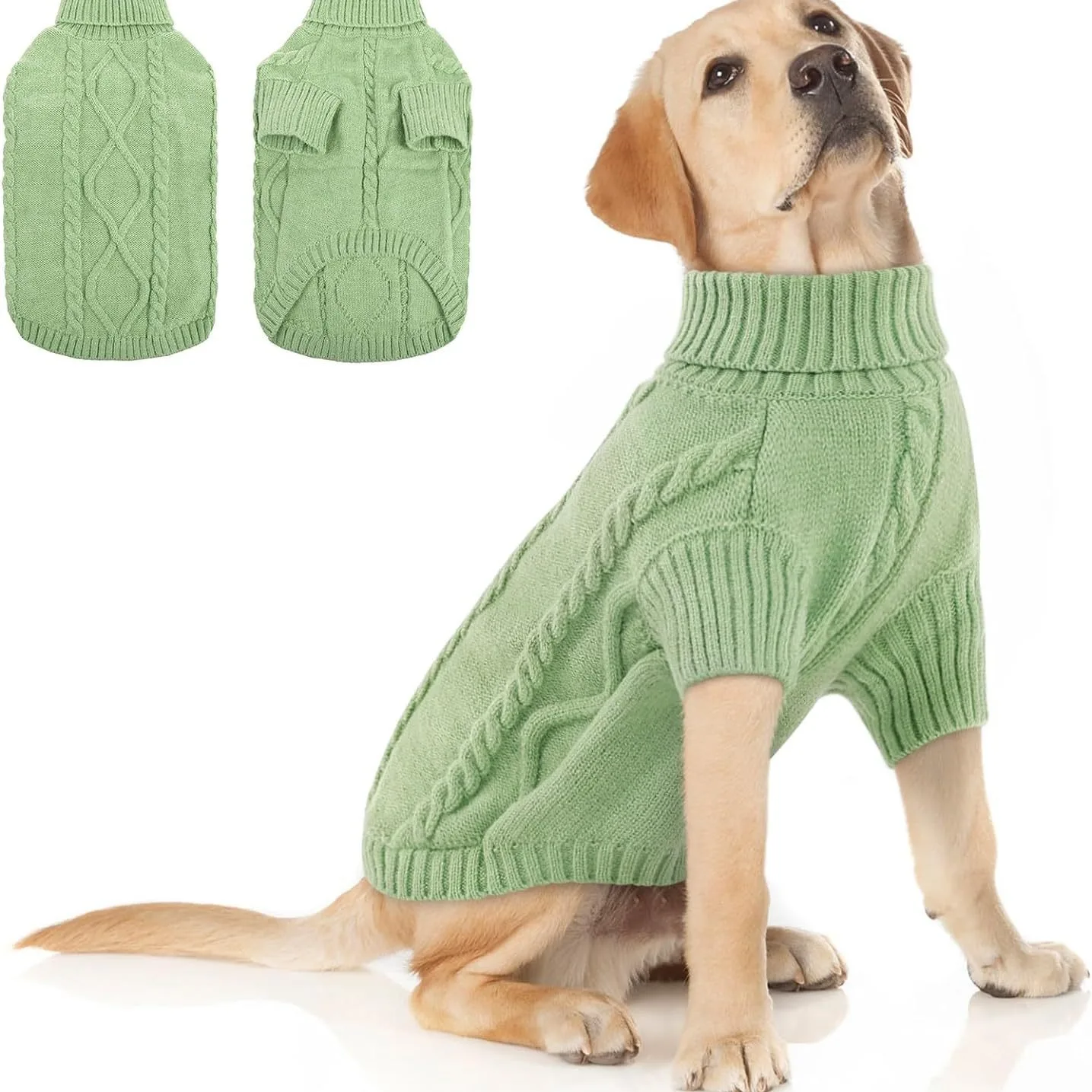 Dog High Neck Knit Sweater: Warm Winter Style, Multiple Colors & Sizes
