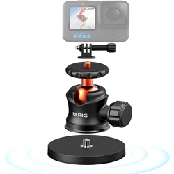 UURIG BH-06 Stronge Magnetic Quick Release Plate with Joint Mount for GoPro Action Cameras