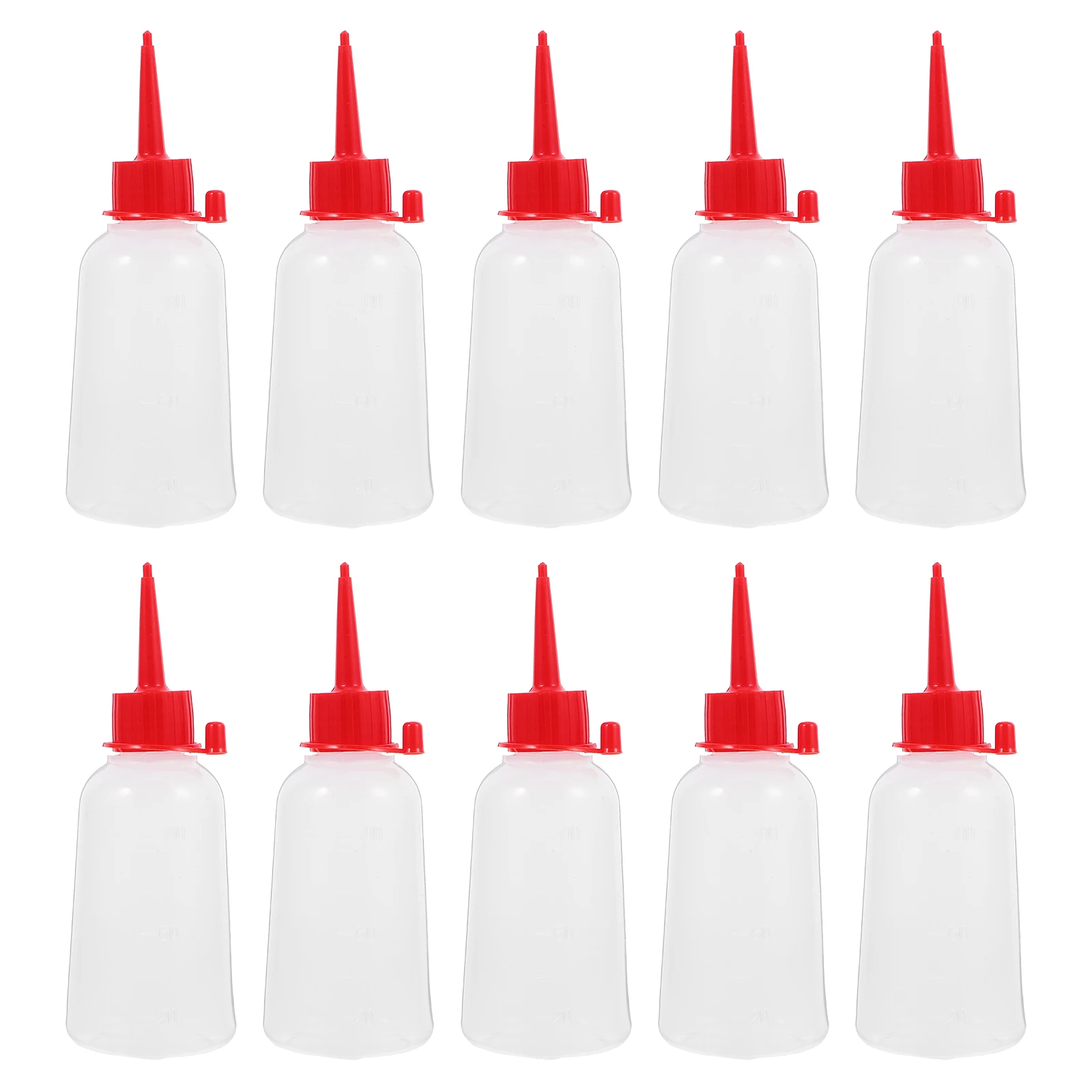 

10pcs Plastic Bottle 100Ml Ldpe Squeeze With Needle Tip Red Cap For Acrylic Paint Glue Crafts Liquid Storage Syrup Dispenser