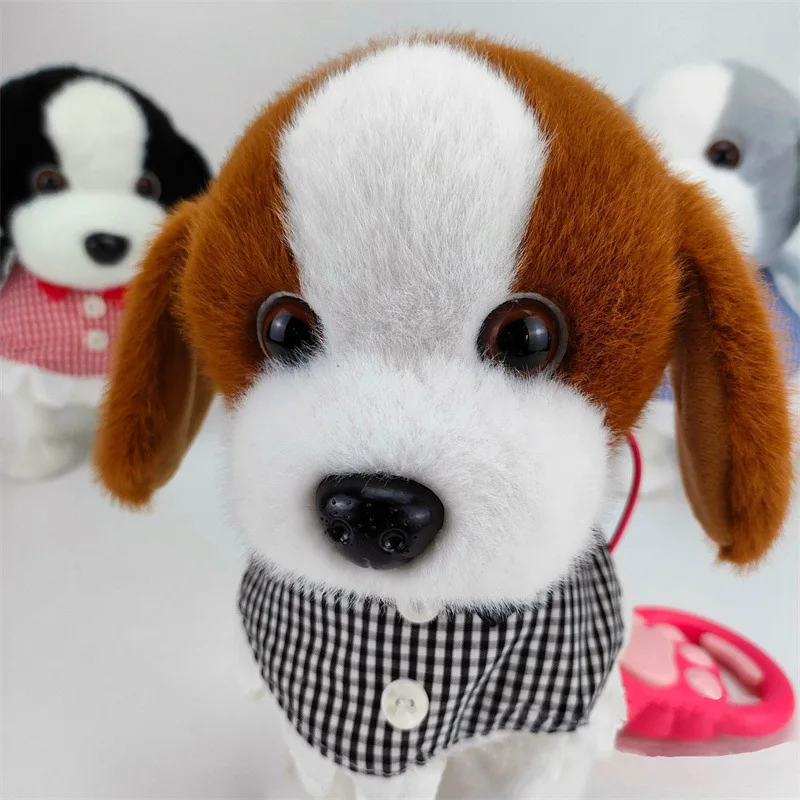 2024 New Electric Electronic Pet Dog Toy Licking Toy Walking Singing Learning Toy Educational Toy with Traction Rope