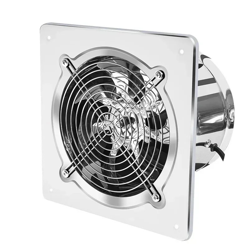 6\'\'7\'\' Booster Fan Extractor Exhaust fan Ventilation Pipe Fan for Bathroom Toilet Kitchen Wall Window Stainless Steel Fan