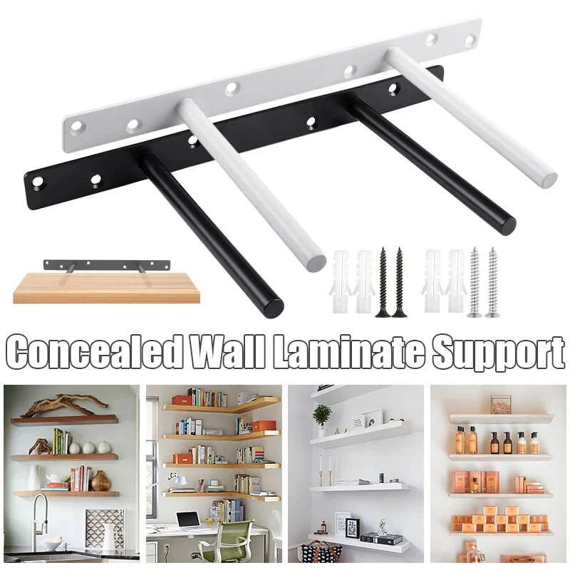 

1PCS Double T-shaped Wall Mounted Bracket Invisible Concealed Floating Bracket Single-layer Partition Support Bracket Hardware