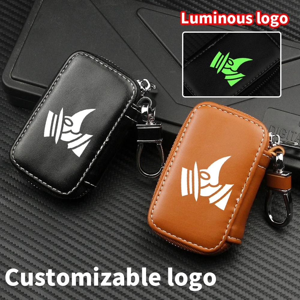 

Luminous Plague Doctor Pattern Unisex Portable Car Key Bag Leather Fashion Car Key Wallets Universal Car Keychain Accessories