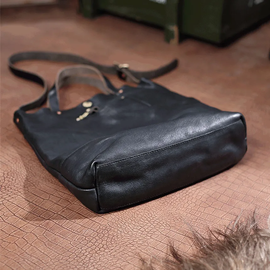 Borse da uomo di marca di lusso in pelle di vacchetta borsa a tracolla per Laptop di grande capacità borsa a tracolla portatile Casual