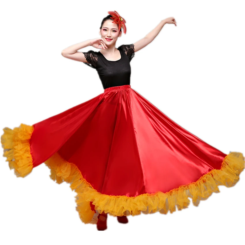 Flamenco Skirts Spanish Dress for Women Dance Costumes Gypsy Swing Skirt Chorus Stage Performance Spain Bullfighting Bigdance