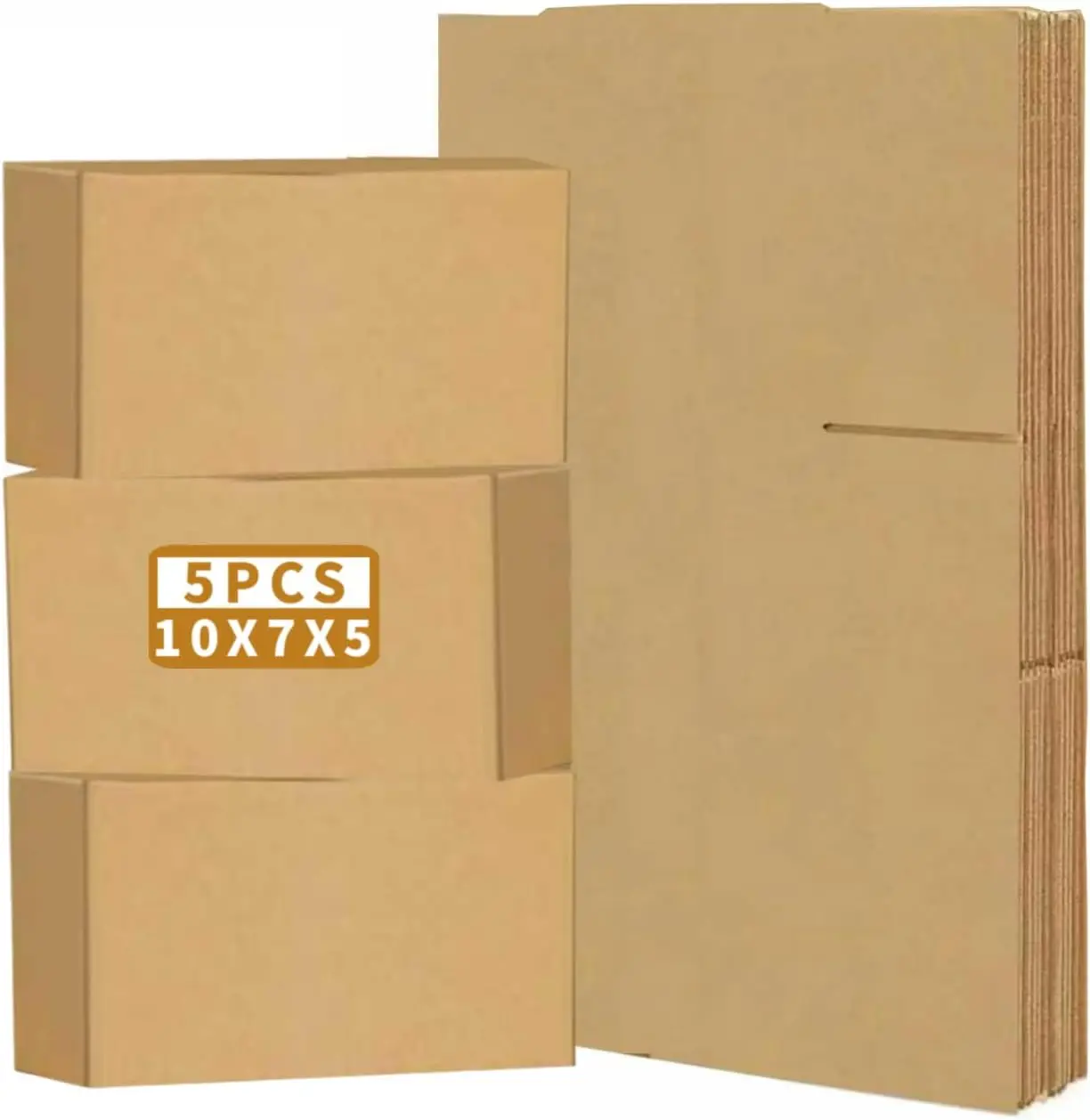 

10x7x5 Corrugated Cardboard Boxes for Shipping, 5 Pack Small Mailing Boxes for Lightweight Items