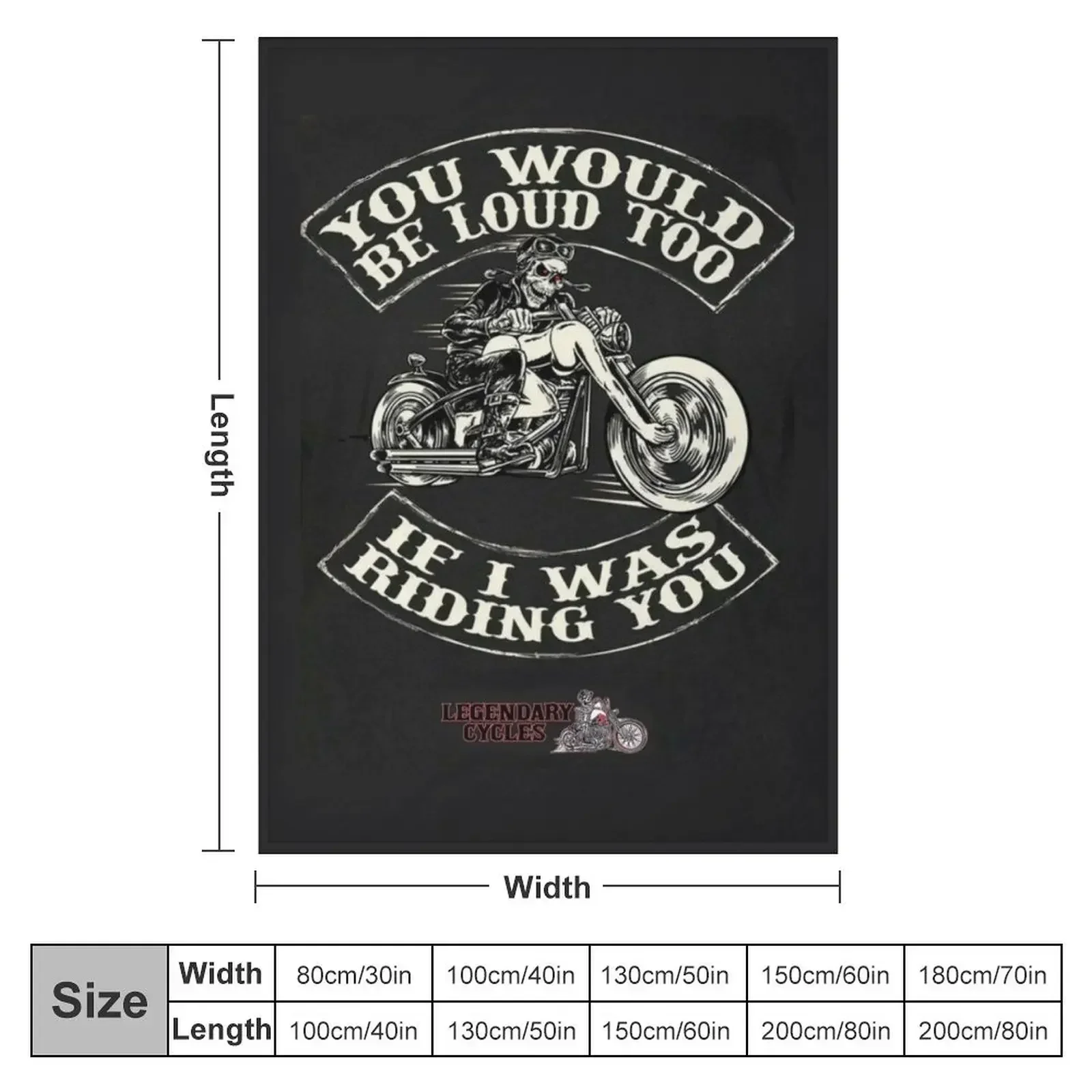 MotorCycle Statements you would be loud too Throw Blanket Luxury Brand Luxury Blankets