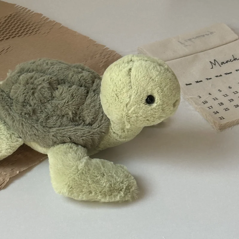 Tortuga realista de 28cm, juguetes de peluche, tortuga marina, muñeco de Animal suave y bonito, llavero de peluche, bolsa de coche, almohada, juguete, regalos de cumpleaños y Navidad