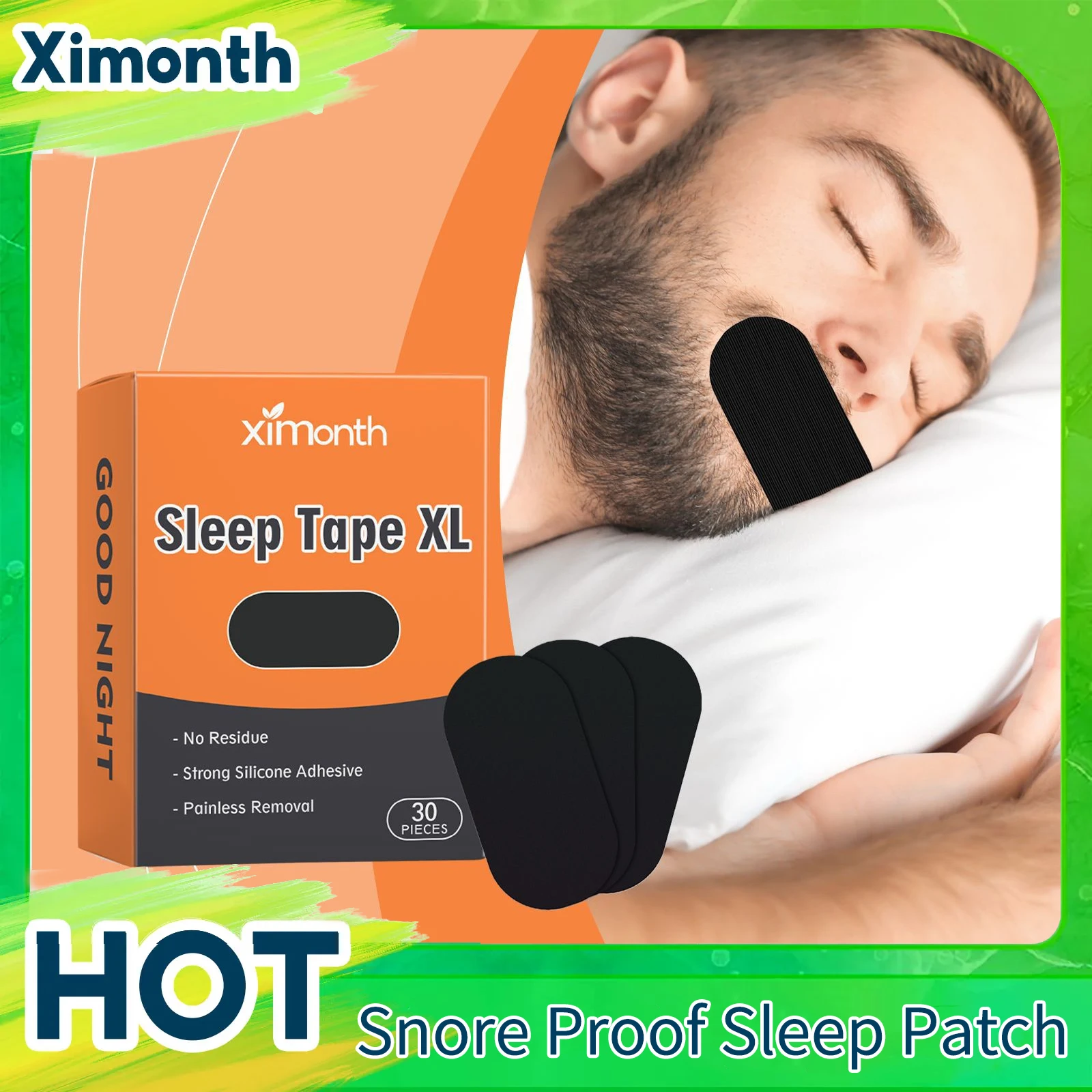 

Snore Proof Sleep Patch Promote Nose Breathing Decreasing Mouth Open Breathing Frequency Improve Sleep Silent Anti Snoring Patch