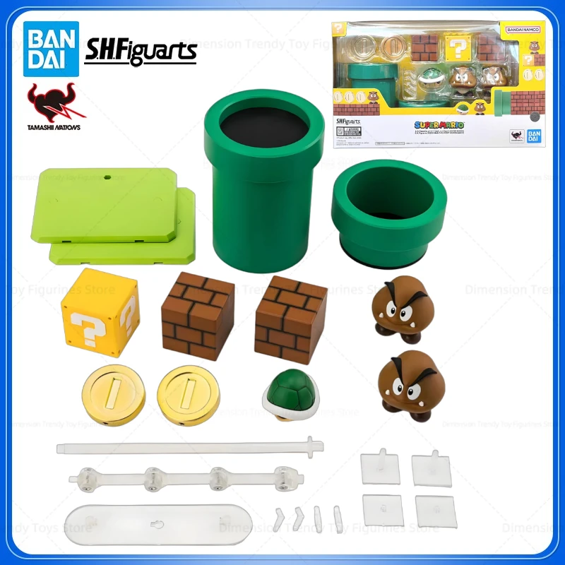 

In Stock Bandai S.H.Figuarts Original Anime Super Mario Plumbing Fittings Kit Action Figures Model Toy Collection Gift DT