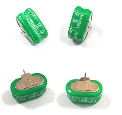 10pcs/lot MasterFire 2.4V 160mAh Rechargeable Ni-MH Button Battery Calculator Hearing Aid POS LED Solar Lamp NiMH Batteries Cell