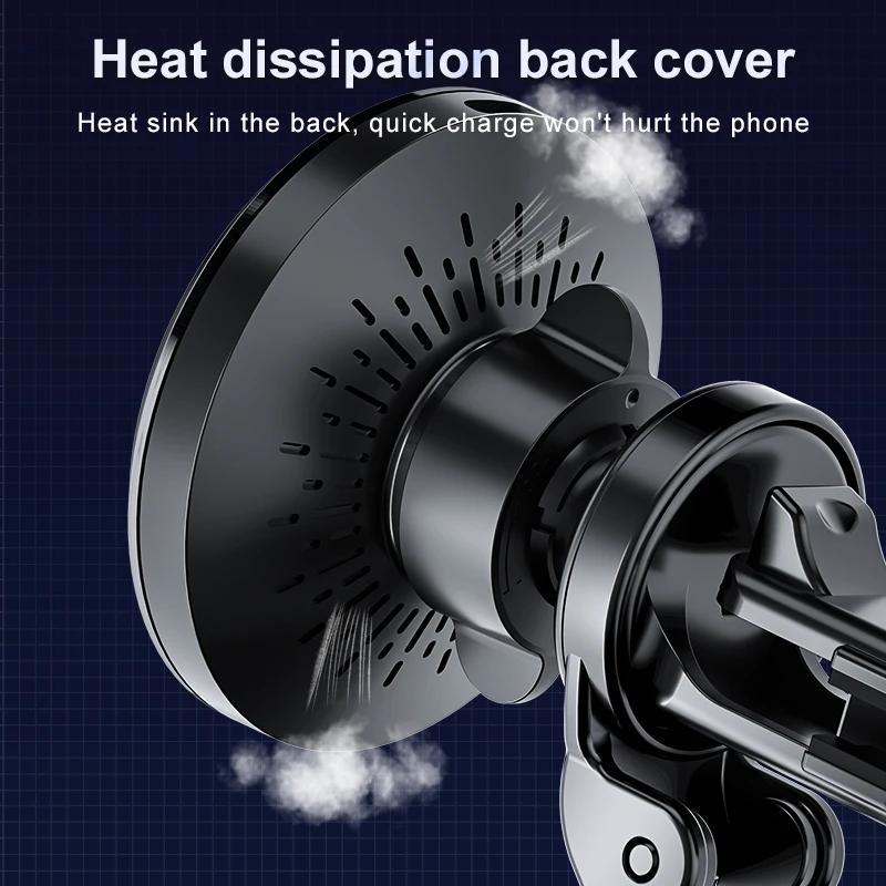 OSSKY New 15W Magnetic Car Wireless Charger Magnetic Car Phone Holder for iPhone 12 13 14 15 16 17 Pro Max Fast Charging Station