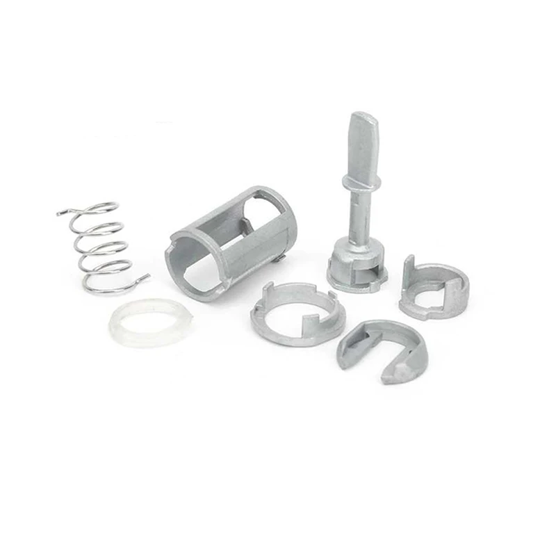 7PCS/Set Car Door Lock Cylinder Repair Kit Auto Accessories Zinc Alloy Silver #1U0837167E Fit For VW POLO 9N GOLF IV BORA 1J2