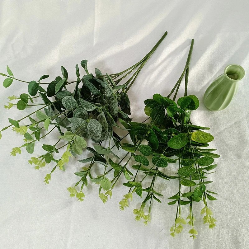 Eternal Eucalyptus Artificial Plastic Leaflets Wedding Flowers Wholesale Waterproof Plants Fast Delivery