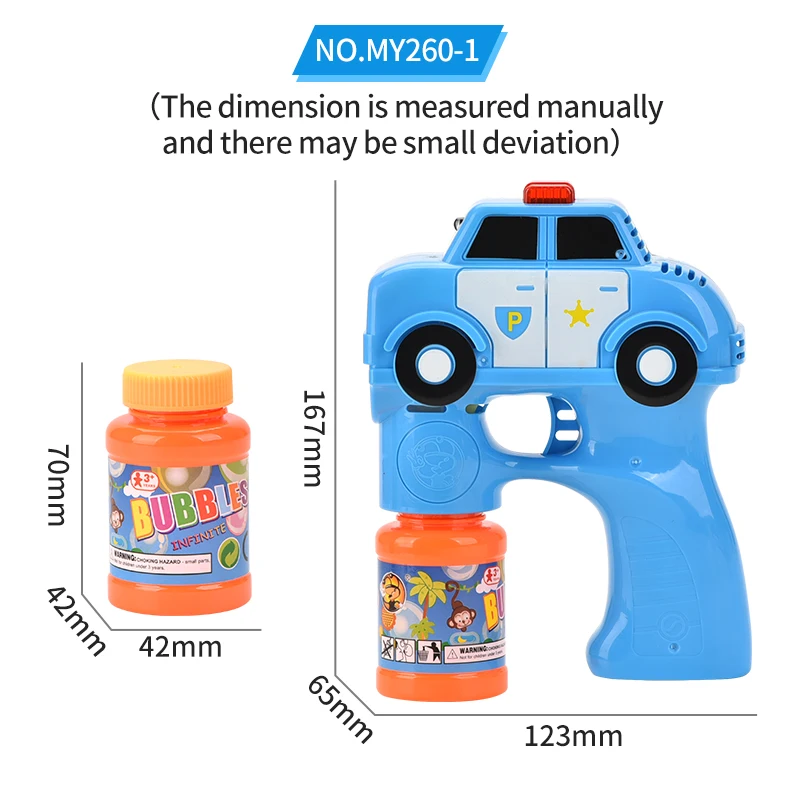 Automatic Bubble Machine, Police Car Design, Multi-hole, Kids Outdoor Play, Birthday Gift