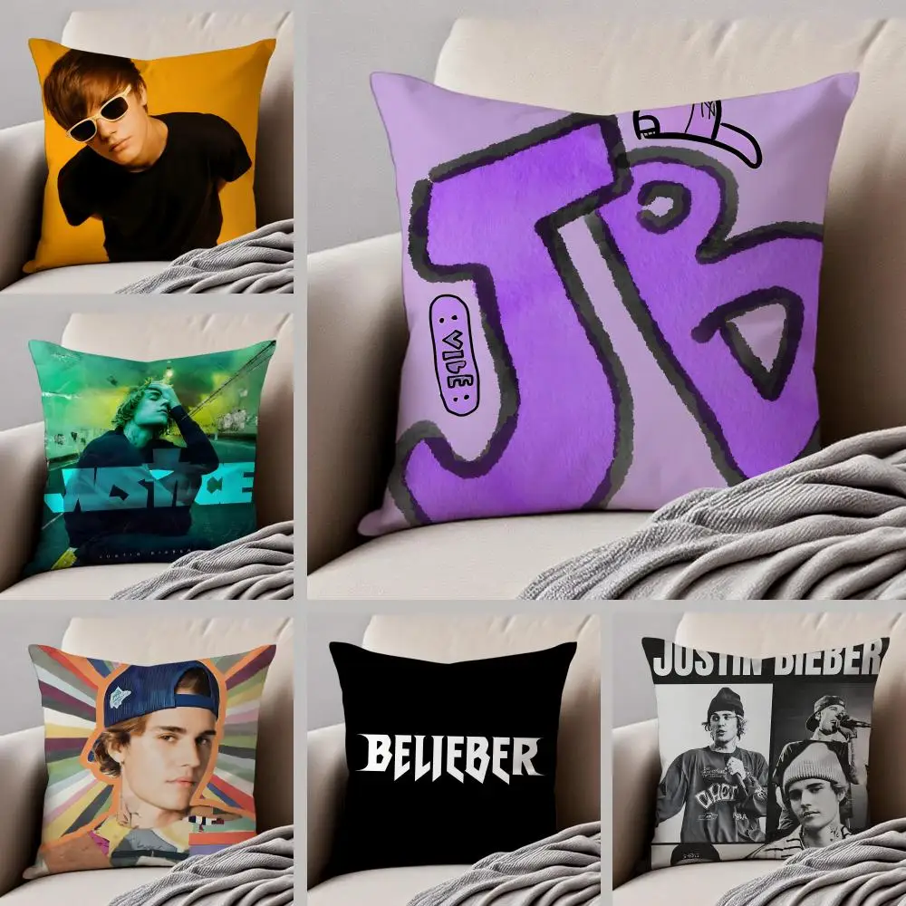 

Чехол для подушки J-Justin Bieber Pillow Pop Music, декоративный чехол для подушки с потайной кнопкой, прочный полиэстеровый чехол для подушки на стул