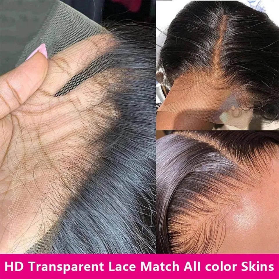 Peluca de cabello humano ondulado para mujer, postizo de encaje Frontal, transparente, HD, 13x4, 13x6, prearrancado, brasileño, Remy, 32 pulgadas