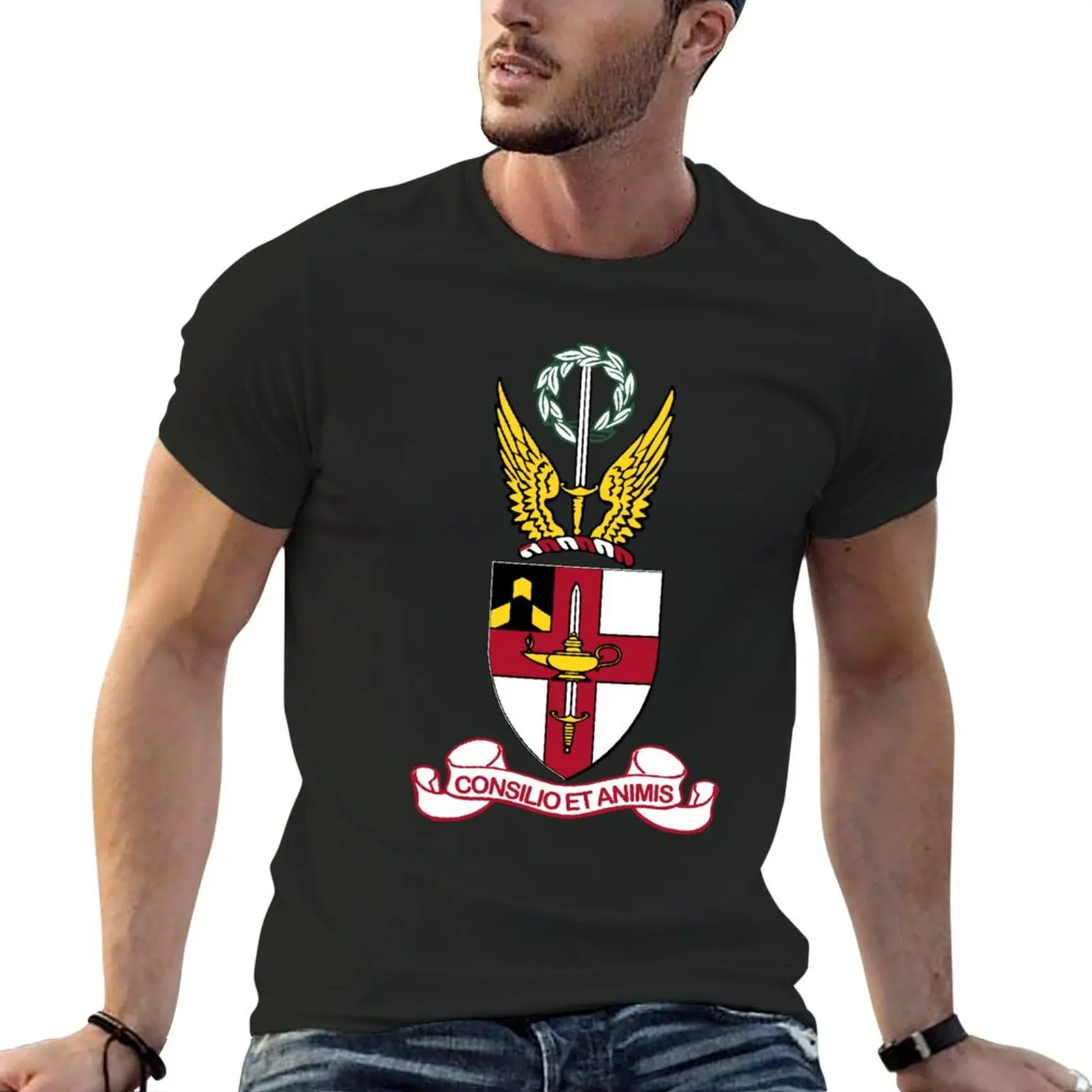 Camiseta del Instituto Militar de los Estados Unidos para niños, camisa con estampado de animales, talla grande