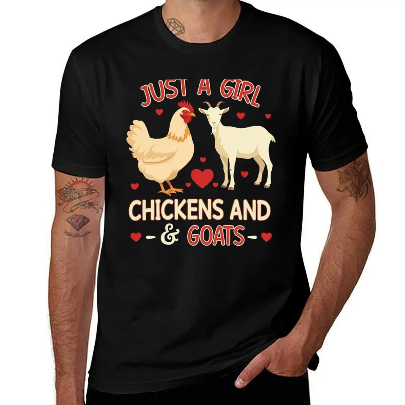 Cool Chicken Goat Design For Women Girls Pygmy Goat T-Shirt Casual Minimalist Short Sleeve Top T-Shirt
