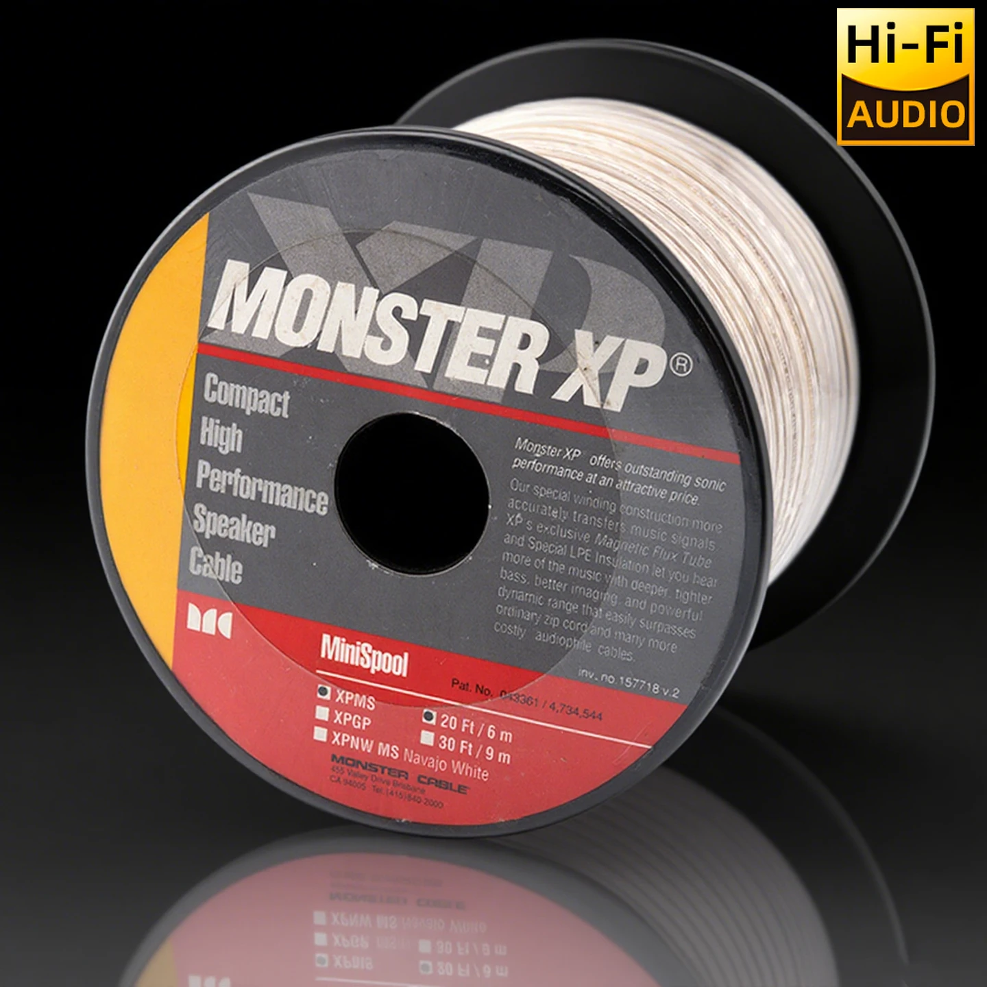 ■ Monster Cable XPMS-2 Clear Jacket HiFi OFC Speaker Cable 20ft 16AWG XP Compact High Performance Audio Wire for Home Theater