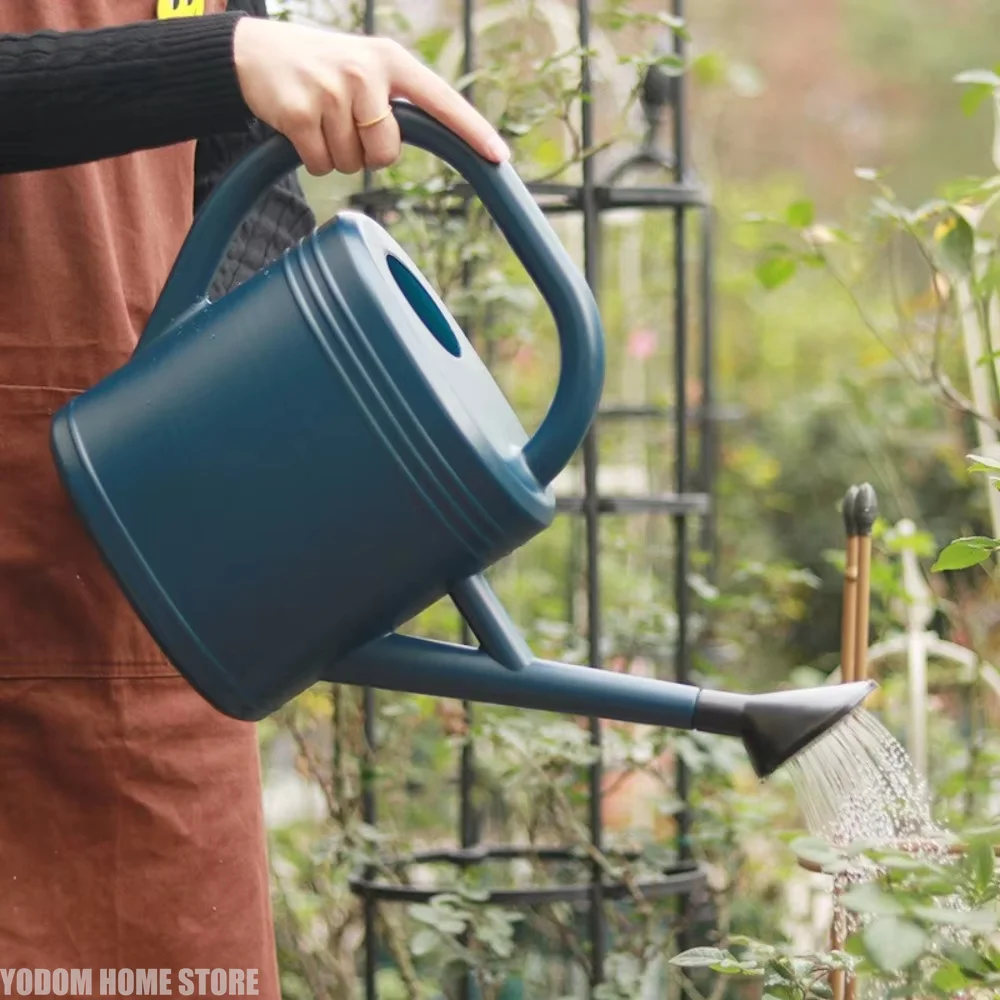 1L/2L Watering Can Pot Long Mouth Plastic Flower Spray Water Kettle Garden Plants Large Capacity Watering Device Watering Tool