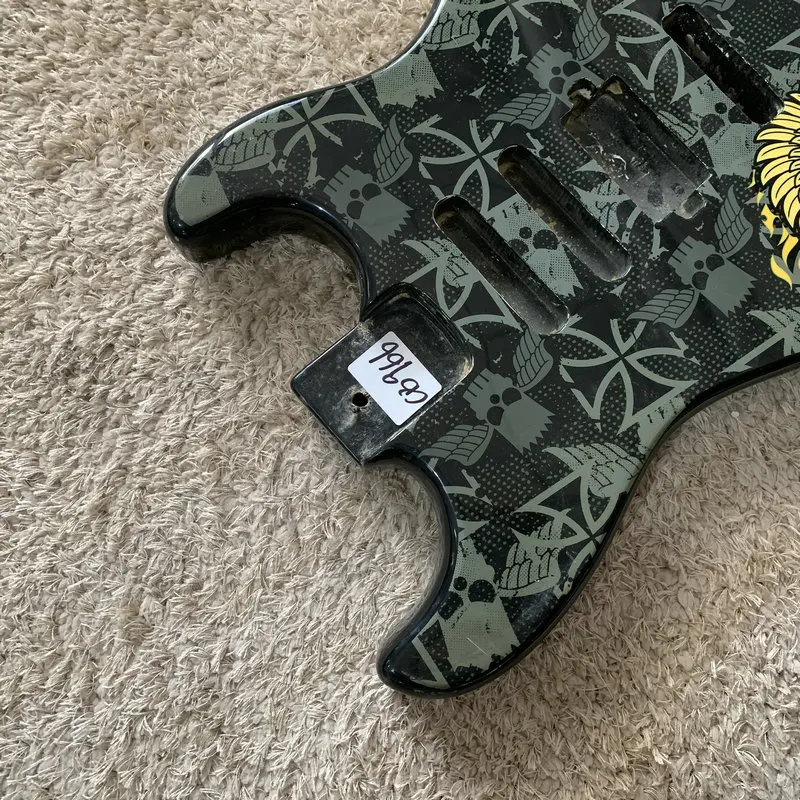 Transfer Printting ST Model Electric Guitar Body SSH Pickups Tremolo Model Custom Order for DIY and Replace CB966