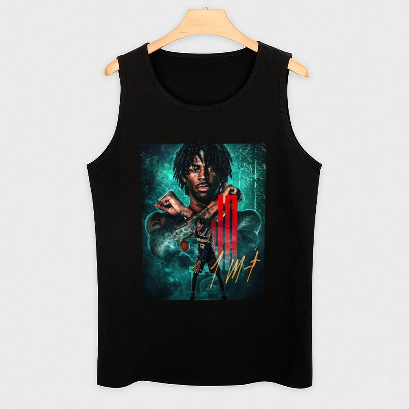 جا اير مورانت # 12 تيشيرتات ممفيس تانك توب بدون أكمام للرجال ملابس صيفية للرجال صالة الألعاب الرياضية
