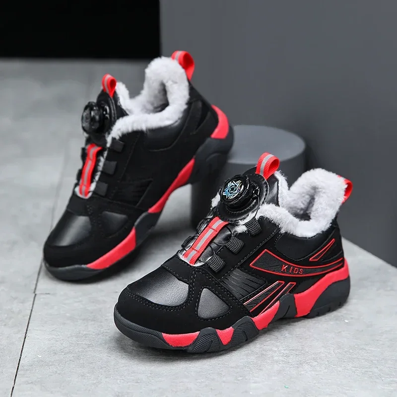

New winter children's velvet casual sports shoes, thickened outdoor student cotton shoes, non-slip, comfortable and warm