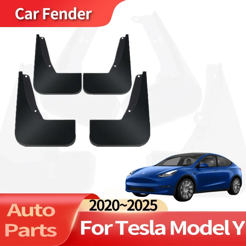 

Auto Accessories For Tesla Model Y 2020~2025 Lining SUV Car Fender Anti-sand Splash Mud Guard Skin Punch-free Installation Tools