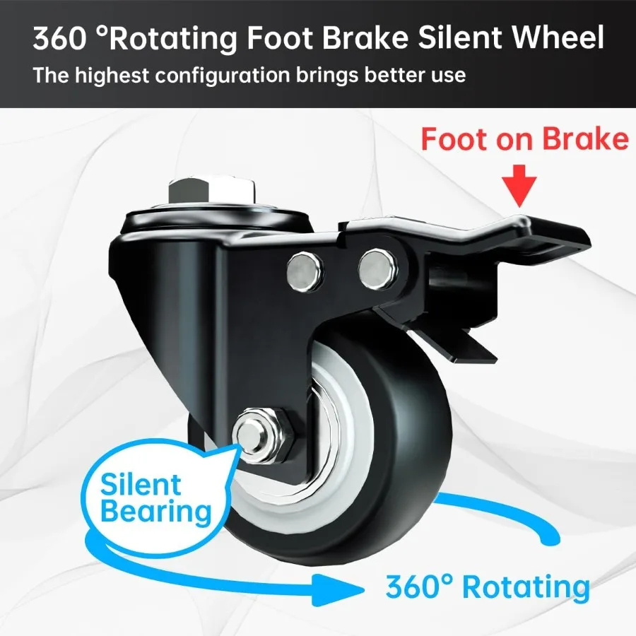 Caixa para cães resistente com rodas para cães grandes e médios 54/48/42/38 Polegada gaiola de metal dobrável com bandeja removível extra grande